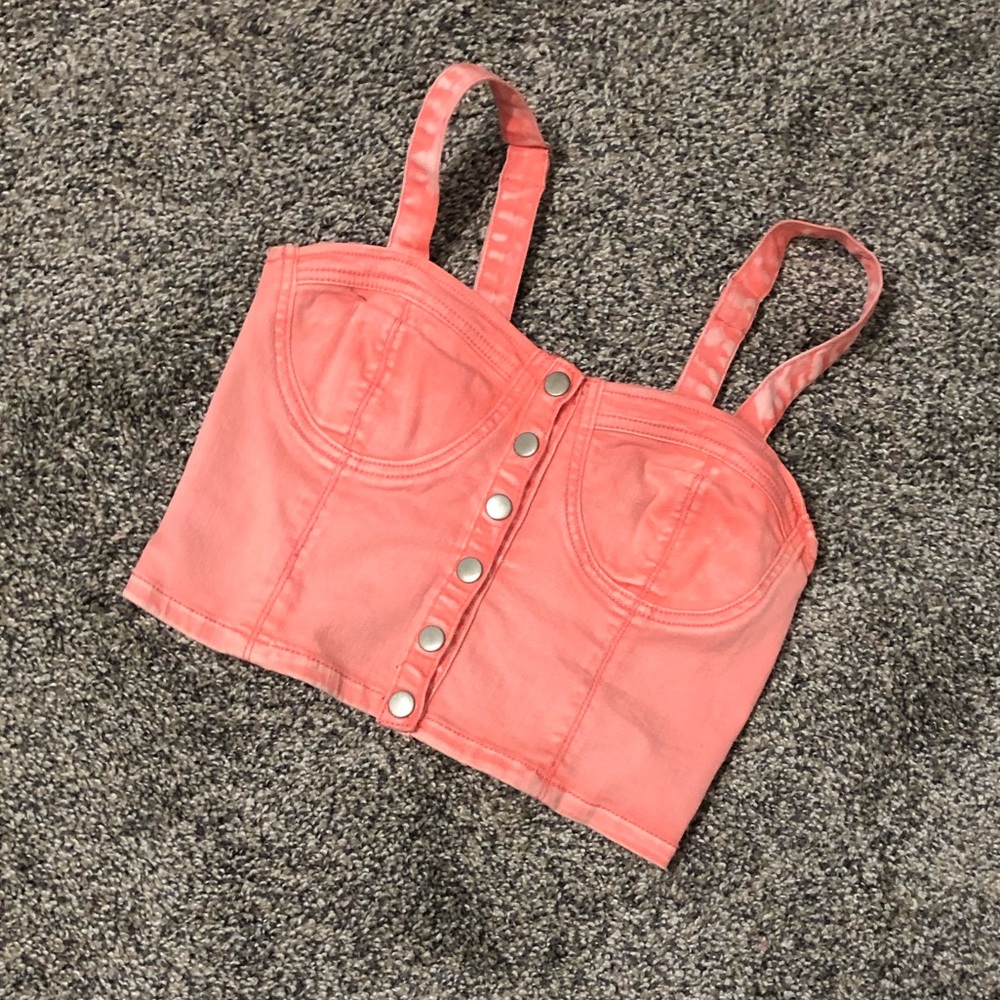 Forever 21 denim style crop top